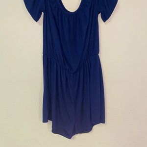 One Clothing Navy Off-the-Shoulder Romper